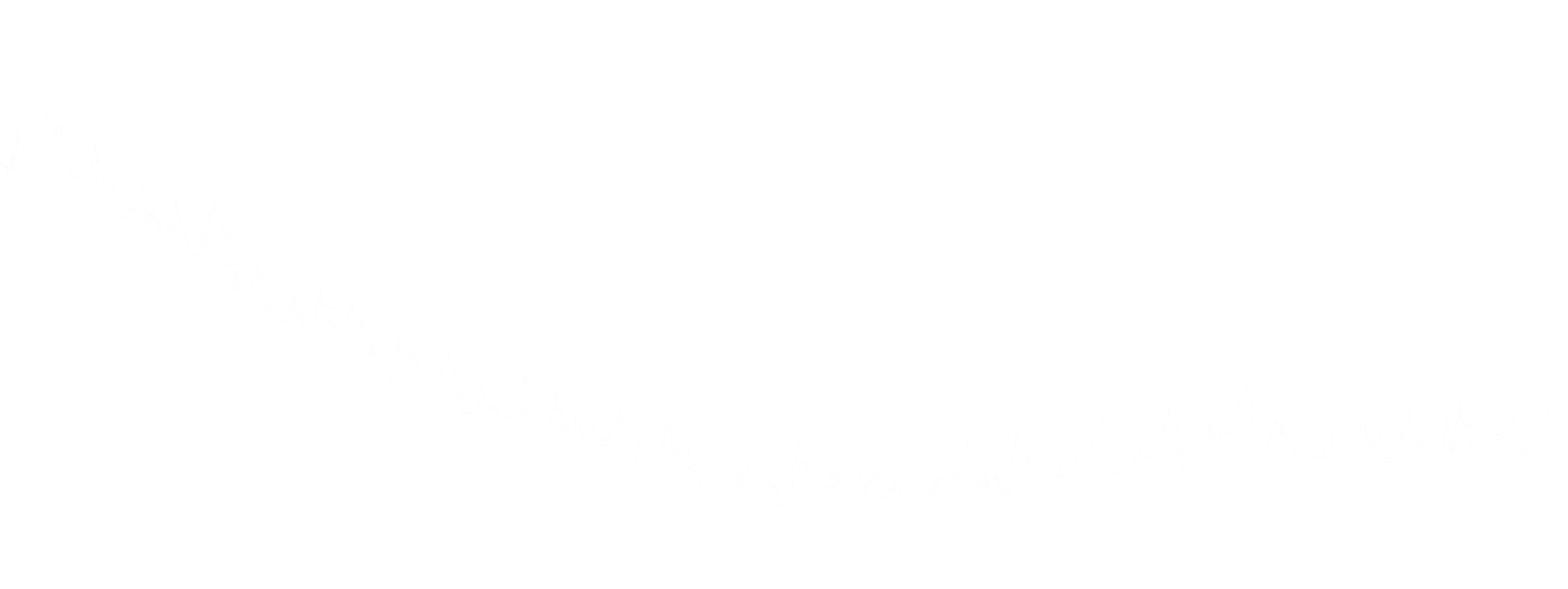 White outline of trees
